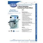 Globe SP05 5 Qt. Bowl Lift Countertop Mixer with Guard & Standard Accessories - 120V, 1/5 hp