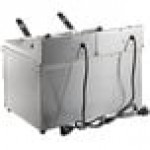 Avantco F202 30 lb. Dual Tank Medium-Duty Electric Countertop Fryer - 208-240V, 5400/7200W