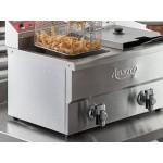 Avantco F202 30 lb. Dual Tank Medium-Duty Electric Countertop Fryer - 208-240V, 5400/7200W