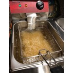 Avantco F202 30 lb. Dual Tank Medium-Duty Electric Countertop Fryer - 208-240V, 5400/7200W