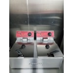 Avantco F202 30 lb. Dual Tank Medium-Duty Electric Countertop Fryer - 208-240V, 5400/7200W