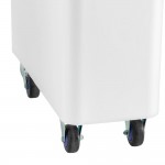 Baker's Lane 21 Gallon / 335 Cup White Slant Top Mobile Ingredient Storage Bin with Sliding Lid & Scoop