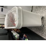 Baker's Lane 21 Gallon / 335 Cup White Slant Top Mobile Ingredient Storage Bin with Sliding Lid & Scoop