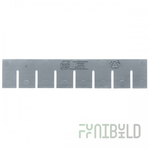 Quantum Gray Long Divider for DG91025 Dividable Grid Container - 6/Pack