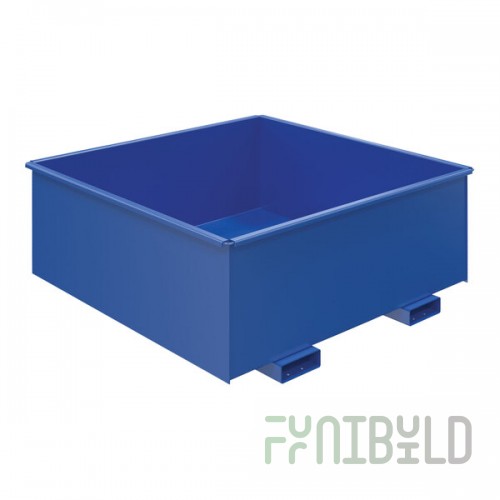 Vestil 1.25 Cubic Yard Heavy-Duty Steel Rotator Box Hopper R-125-HD-BL - 6,000 lb. Capacity
