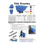 Vestil TDT-100-MD-BLUE 1 Cu. Yd. Blue Medium-Duty Bulk Tilt Truck - 1,250 lb. Capacity Vestil TDT-100-MD-BLUE 1 Cu. Yd. Blue Medium-Duty Bulk Tilt Truck - 1,250 lb. Capacity