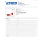 Wesco Industrial Products 273448 CP3 Pallet Truck with 27