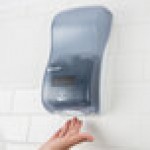 San Jamar SHF900TBL Rely Arctic Blue Hybrid Touchless Foam Soap Dispenser - 5 1/2 San Jamar SHF900TBL Rely Arctic Blue Hybrid Touchless Foam Soap Dispenser - 5 1/2