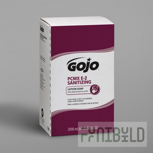 GOJO® 7281-04 TDX E2 2000 mL Dye and Fragrance Free Sanitizing Lotion Hand Soap Refill with PCMX - 4/Case