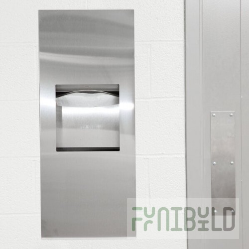 Bobrick B-36903 TrimLineSeries Recessed Paper Towel Dispenser / Waste Receptacle