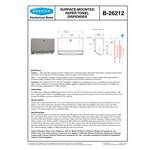 Bobrick B-26212 Stainless Steel Surface Mounted Paper Towel Dispenser - 200 C-Fold Towel Capacity Bobrick B-26212 Stainless Steel Surface Mounted Paper Towel Dispenser - 200 C-Fold Towel Capacity
