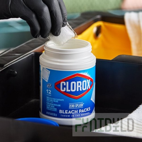 Clorox Zero Splash CLO31371 12-Count Bleach Packs - 6/Case