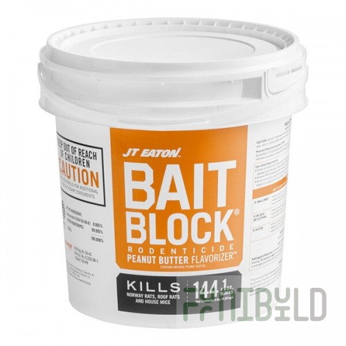 JT Eaton 709-PN Peanut Butter Flavor Bait Blocks - (144) 1 oz. Blocks / Pail