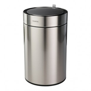 Tramontina 81200/016DS 3 Gallon Stainless Steel Round Wastebasket with Automatic Lid Tramontina 81200/016DS 3 Gallon Stainless Steel Round Wastebasket with Automatic Lid