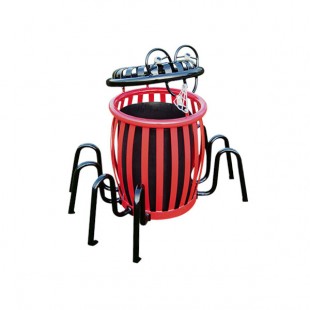 Paris Site Furnishings Creature Cans 34 Gallon Spider Steel Trash Can Paris Site Furnishings Creature Cans 34 Gallon Spider Steel Trash Can