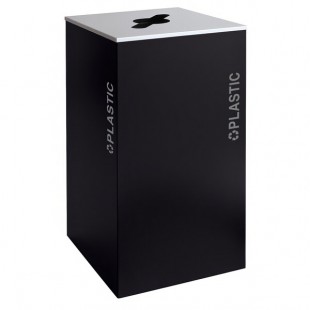Ex-Cell Kaiser RC-KD36-PL BT-PBG Black Tie Kaleidoscope Pebble Black Gloss Square 36 Gallon Plastic Receptacle Ex-Cell Kaiser RC-KD36-PL BT-PBG Black Tie Kaleidoscope Pebble Black Gloss Square 36 Gallon Plastic Receptacle