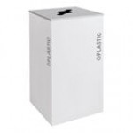 Ex-Cell Kaiser RC-KD36-PL BT-PBG Black Tie Kaleidoscope Pebble Black Gloss Square 36 Gallon Plastic Receptacle
