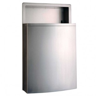 Bobrick B-43644 Stainless Steel Recessed Rectangular Trash Can Bobrick B-43644 Stainless Steel Recessed Rectangular Trash Can