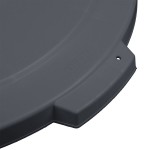 Carlisle 84104523 Bronco 44 Gallon Gray Flat Round Trash Can Lid