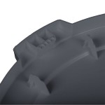 Carlisle 84104523 Bronco 44 Gallon Gray Flat Round Trash Can Lid