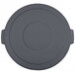 Carlisle 84104523 Bronco 44 Gallon Gray Flat Round Trash Can Lid