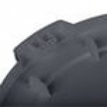 Carlisle 84104523 Bronco 44 Gallon Gray Flat Round Trash Can Lid
