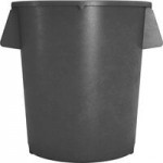 Carlisle 84104523 Bronco 44 Gallon Gray Flat Round Trash Can Lid