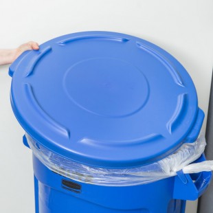 Rubbermaid® FG263100BLUE BRUTE 32 Gallon Blue Round Trash Can Lid