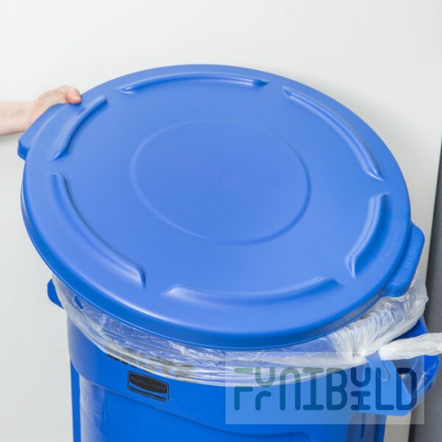 Rubbermaid® FG263100BLUE BRUTE 32 Gallon Blue Round Trash Can Lid