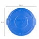 Rubbermaid® FG263100BLUE BRUTE 32 Gallon Blue Round Trash Can Lid