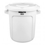 Rubbermaid® BRUTE 10 Gallon White Round Trash Can and Lid Rubbermaid® BRUTE 10 Gallon White Round Trash Can and Lid