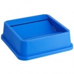 Lavex 19 / 23 Gallon Gray Square Trash Can Drop Shot Lid