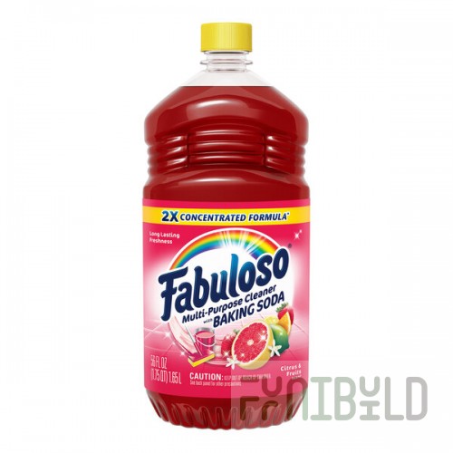 Fabuloso CPC153091 56 oz. Concentrated Formula Citrus and Fruits Scent Multi-Purpose Cleaner with Baking Soda - 4/Case