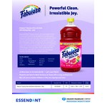 Fabuloso CPC153091 56 oz. Concentrated Formula Citrus and Fruits Scent Multi-Purpose Cleaner with Baking Soda - 4/Case