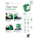 Sani Professional 901BKT1 Green Triple Take Dispenser