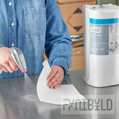 Tork Handi-Size Perforated 2-Ply Paper Towel Roll, 120 Sheets / Roll - 30/Case