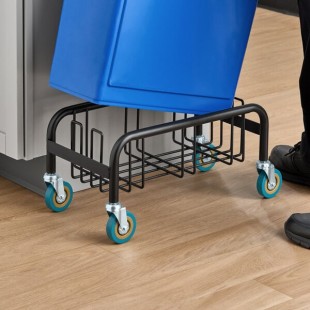 Lavex Black Slim Trash Can Dolly Lavex Black Slim Trash Can Dolly
