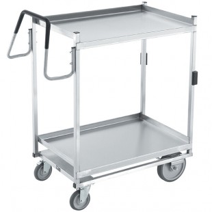 Vollrath 97205 Heavy-Duty Stainless Steel 2 Shelf Utility Cart - 39 Vollrath 97205 Heavy-Duty Stainless Steel 2 Shelf Utility Cart - 39