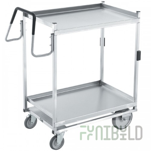 Vollrath 97205 Heavy-Duty Stainless Steel 2 Shelf Utility Cart - 39