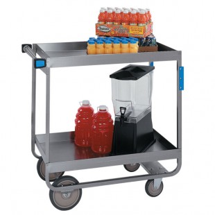 Lakeside 727 Heavy-Duty Stainless Steel Deep Two Shelf Utility Cart - 22 1/4 Lakeside 727 Heavy-Duty Stainless Steel Deep Two Shelf Utility Cart - 22 1/4