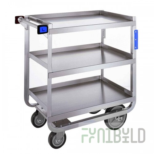 Lakeside 522 Heavy Duty NSF Stainless Steel 3 Shelf Utility Cart - 19 3/8