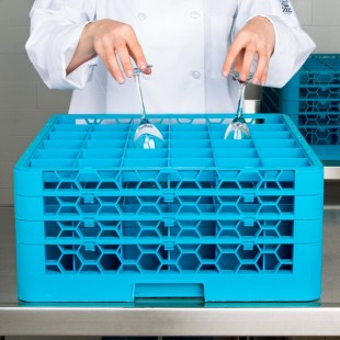 Carlisle RG36-314 OptiClean 36 Compartment Glass Rack with 3 Extenders Carlisle RG36-314 OptiClean 36 Compartment Glass Rack with 3 Extenders