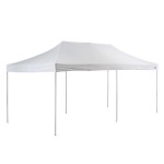 Backyard Pro Courtyard Series 10' x 20' White Straight Leg Heavy-Duty Aluminum Instant Pop-Up Canopy Tent