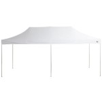 Backyard Pro Courtyard Series 10' x 20' White Straight Leg Heavy-Duty Aluminum Instant Pop-Up Canopy Tent