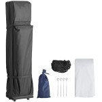 Backyard Pro Courtyard Series 10' x 20' White Straight Leg Heavy-Duty Aluminum Instant Pop-Up Canopy Tent