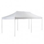 Backyard Pro Courtyard Series 10' x 20' White Straight Leg Heavy-Duty Aluminum Instant Pop-Up Canopy Tent