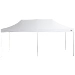 Backyard Pro Courtyard Series 10' x 20' White Straight Leg Heavy-Duty Aluminum Instant Pop-Up Canopy Tent