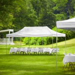 Backyard Pro Courtyard Series 10' x 20' White Straight Leg Heavy-Duty Aluminum Instant Pop-Up Canopy Tent