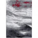 Abani Arto Collection 4' x 6' Gold Contemporary Marble Area Rug