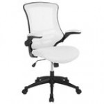 Flash Furniture Kelista Dark Gray Mesh Mid-Back Office Chair with Black Frame and Flip Up Arms Flash Furniture Kelista Dark Gray Mesh Mid-Back Office Chair with Black Frame and Flip Up Arms